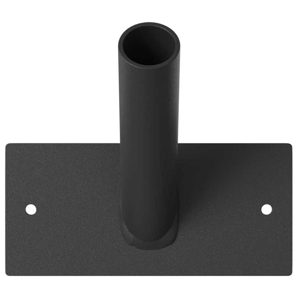Flag Pole Holder Black 13 x 6 cm Steel